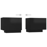 NNEVL Bedside Cabinet High Gloss Black 100x35x40 cm Engineered Wood