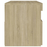 NNEVL Bedside Cabinet & LED Lights 2 pcs Sonoma Oak 60x35x40 cm