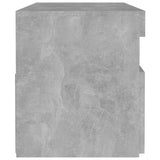 NNEVL Bedside Cabinet & LED Lights 2 pcs Concrete Grey 60x35x40 cm