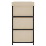 NNEVL Storage Cabinet with 6 Drawers 55x29x55 cm Cream Steel