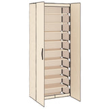 NNEVL Shoe Cabinet Cream 60x30x166 cm Fabric