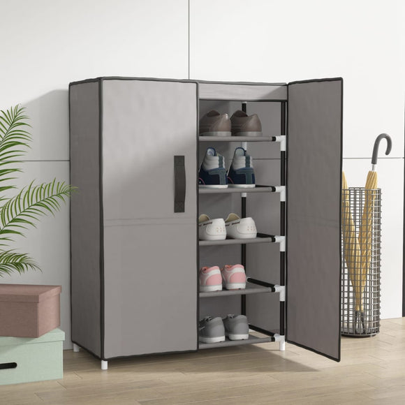 NNEVL Shoe Cabinet Grey 60x28x90 cm Fabric