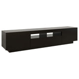 NNEVL TV Cabinet with LED Lights Black 180x35x40 cm
