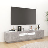 NNEVL TV Cabinet with LED Lights Concrete Grey 180x35x40 cm