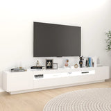 NNEVL TV Cabinet with LED Lights White 260x35x40 cm