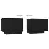 NNEVL TV Cabinet with LED Lights Black 260x35x40 cm