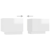 NNEVL TV Cabinet with LED Lights High Gloss White 260x35x40 cm
