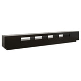 NNEVL TV Cabinet with LED Lights Black 300x35x40 cm