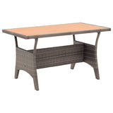 NNEVL Garden Table Grey 120x70x66 cm Poly Rattan