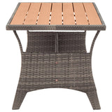 NNEVL Garden Table Grey 120x70x66 cm Poly Rattan
