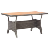 NNEVL Garden Table Grey 120x70x66 cm Solid Acacia Wood
