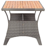 NNEVL Garden Table Grey 120x70x66 cm Solid Acacia Wood
