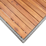 NNEVL Garden Table Grey 120x70x66 cm Solid Acacia Wood