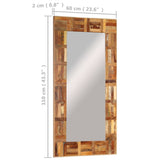 NNEVL Wall Mirror Solid Wood Reclaimed 60x110 cm
