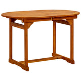 NNEVL Garden Dining Table (120-170)x80x75 cm Solid Acacia Wood