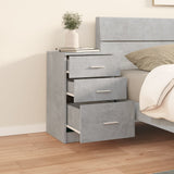 NNEVL Bed Cabinet Concrete Grey 40x40x63 cm Engineered Wood