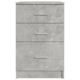 NNEVL Bed Cabinet Concrete Grey 40x40x63 cm Engineered Wood