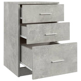NNEVL Bed Cabinet Concrete Grey 40x40x63 cm Engineered Wood