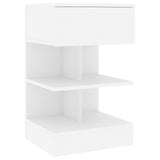 NNEVL Bedside Cabinet White 40x35x65 cm Chipboard