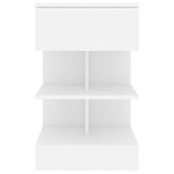NNEVL Bedside Cabinet White 40x35x65 cm Chipboard