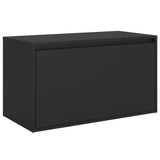 NNEVL Hall Bench 80x40x45 cm Black Chipboard