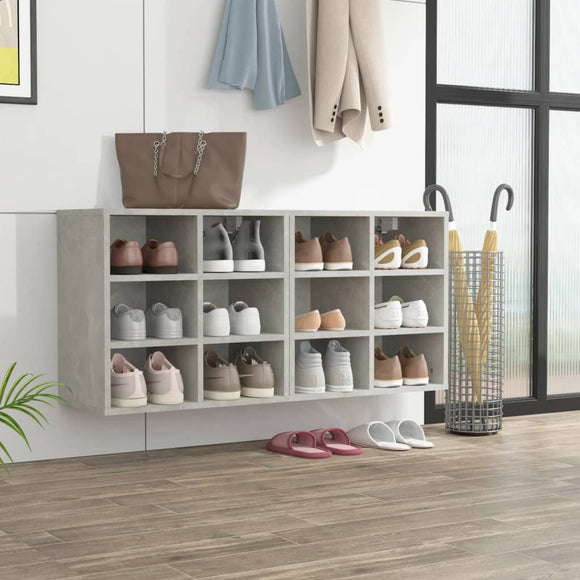 NNEVL Shoe Cabinets 2 pcs Concrete Grey 52.5x30x50 cm