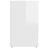 NNEVL Shoe Cabinet High Gloss White 52.5x30x50 cm
