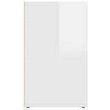NNEVL Shoe Cabinet High Gloss White 52.5x30x50 cm
