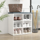 NNEVL Shoe Cabinet High Gloss White 52.5x30x50 cm