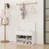 NNEVL Shoe Bench White 60x30x45 cm Chipboard