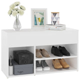 NNEVL Shoe Bench White 80x30x45 cm Chipboard
