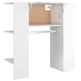 NNEVL Hallway Cabinet High Gloss White 97.5x37x99 cm Engineered Wood