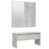 NNEVL Hallway Furniture Set Concrete Grey Engineered Wood