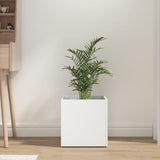 NNEVL Planter Box White 40x40x40 cm Engineered Wood