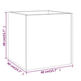 NNEVL Planter Box White 40x40x40 cm Engineered Wood