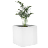 NNEVL Planter Box High Gloss White 40x40x40 cm Engineered Wood