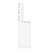 NNEVL Dressing Table with LED White 74.5x40x141 cm