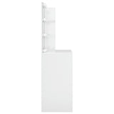 NNEVL Dressing Table with LED High Gloss White 74.5x40x141 cm