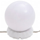 NNEVL Dressing Table with LED High Gloss White 86.5x35x136 cm