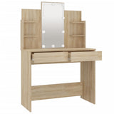 NNEVL Dressing Table with LED Sonoma Oak 96x40x142 cm