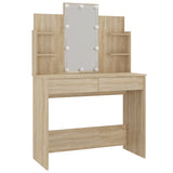 NNEVL Dressing Table with LED Sonoma Oak 96x40x142 cm