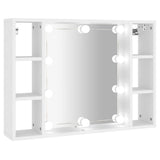 NNEVL Mirror Cabinet with LED White 76x15x55 cm