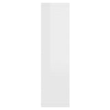NNEVL Mirror Cabinet with LED High Gloss White 76x15x55 cm