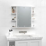 NNEVL Mirror Cabinet with LED White 70x16.5x60 cm