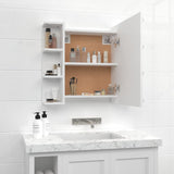 NNEVL Mirror Cabinet with LED White 70x16.5x60 cm