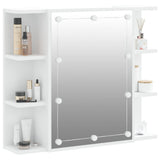 NNEVL Mirror Cabinet with LED White 70x16.5x60 cm