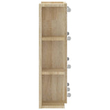 NNEVL Mirror Cabinet with LED Sonoma Oak 70x16.5x60 cm