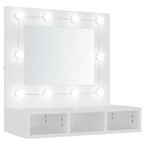 NNEVL Mirror Cabinet with LED White 60x31.5x62 cm