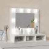 NNEVL Mirror Cabinet with LED White 60x31.5x62 cm