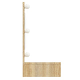 NNEVL Mirror Cabinet with LED Sonoma Oak 90x31.5x62 cm